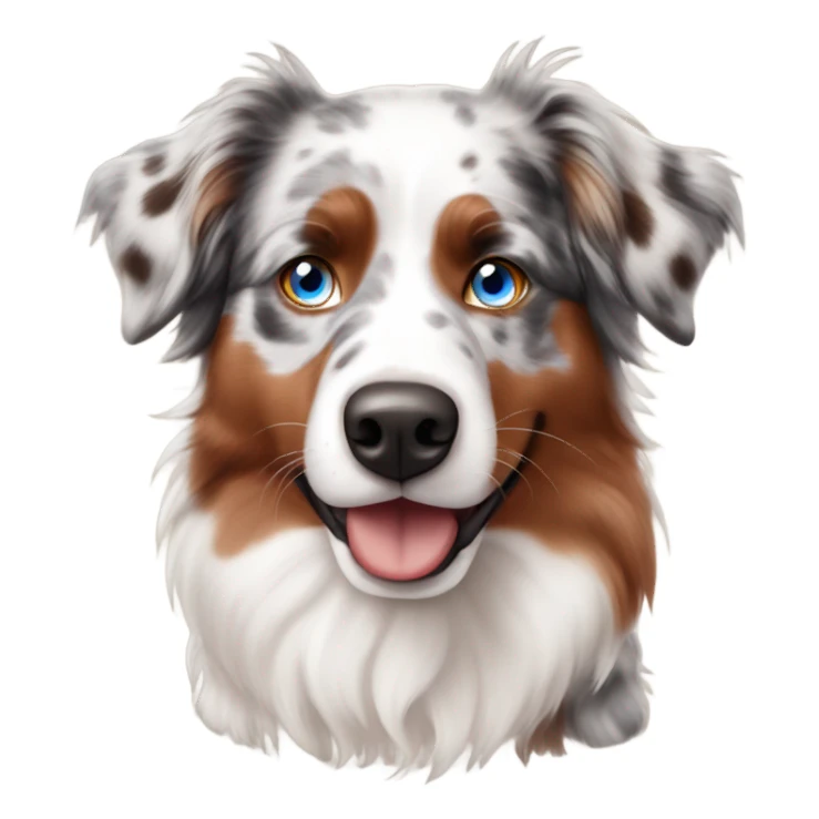 Red Merle Australian shepherd with blue eyes sticker
