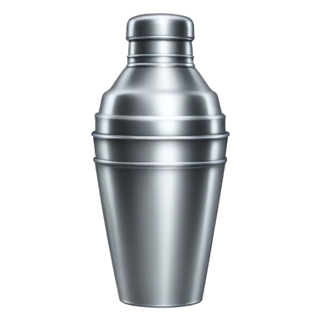 Metal Boston cocktail shaker sticker