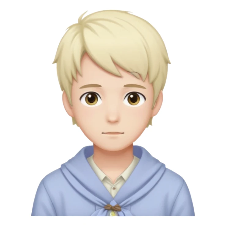 gorgeous-pastel-anime-style- man wearring Cottagecore style  sticker