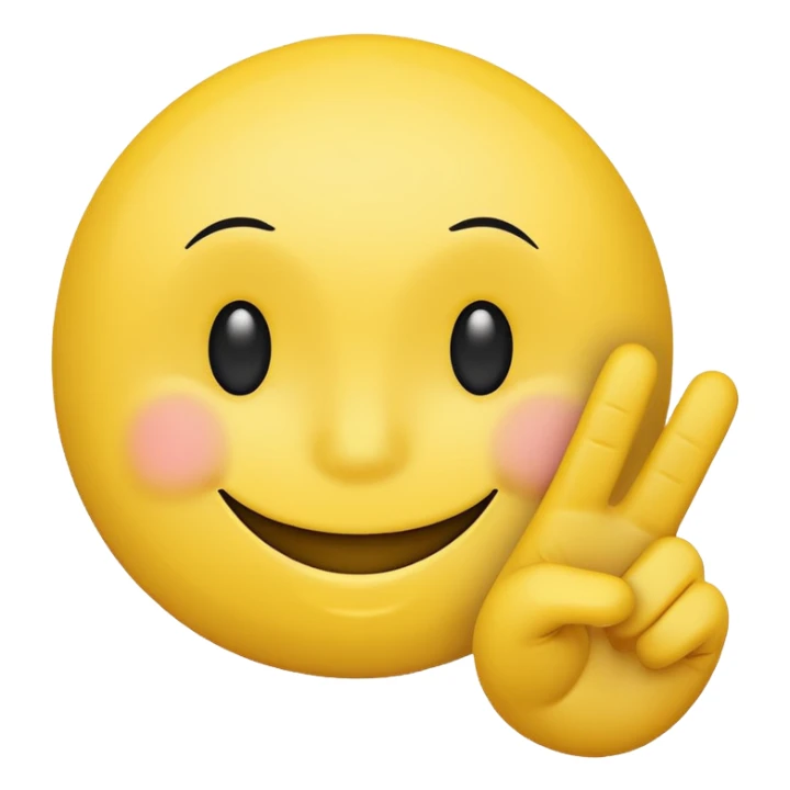 playful yellow smiley with exaggerated loser sign right hand forming 'L' on forehead teasing expression sticker