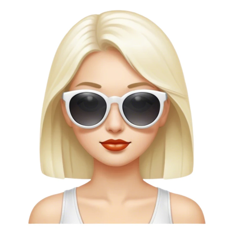white women's sunglasses sticker