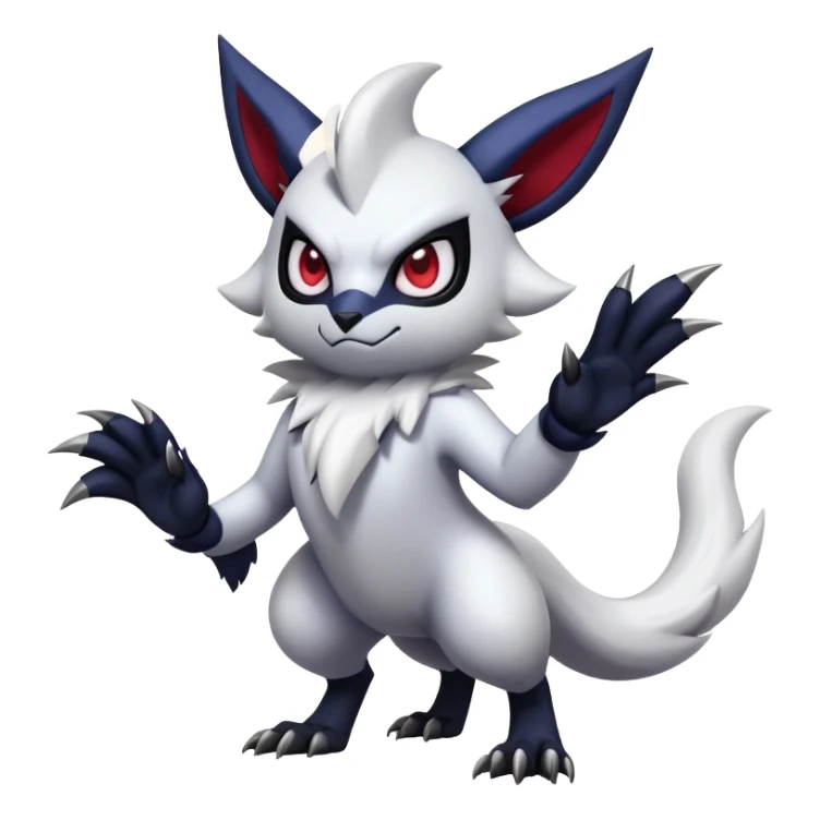 Shiny Dark Edgy Cute Absol-Noibat-Zangoose-Hybrid (Full body) sticker