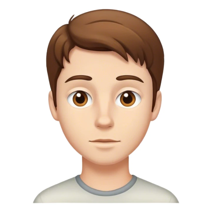 White boy without glasses and Brown hair  sticker