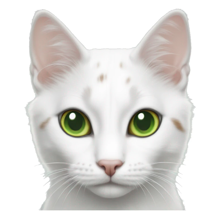 Turkish van white gray with green eyes  sticker