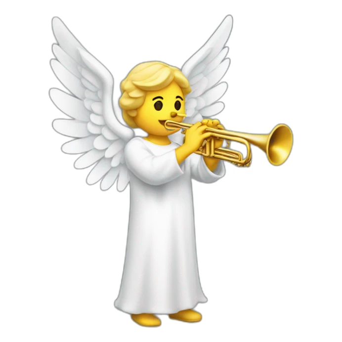 An angel playing the trumpet sticker