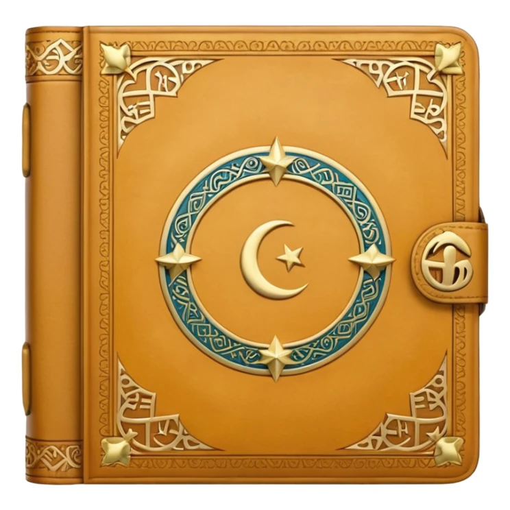Closed Quran with the Islamic Symbol on it (moon and star) sticker