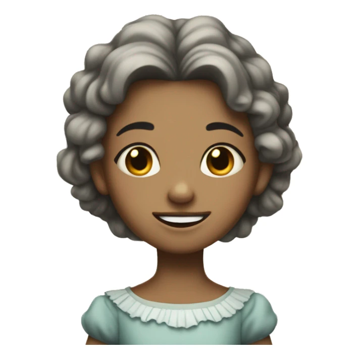 gritted teeth  princess little girl  sticker