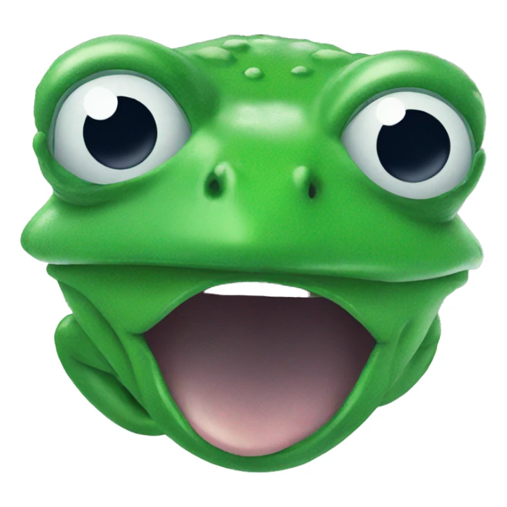 curious frog staring into camera sticker