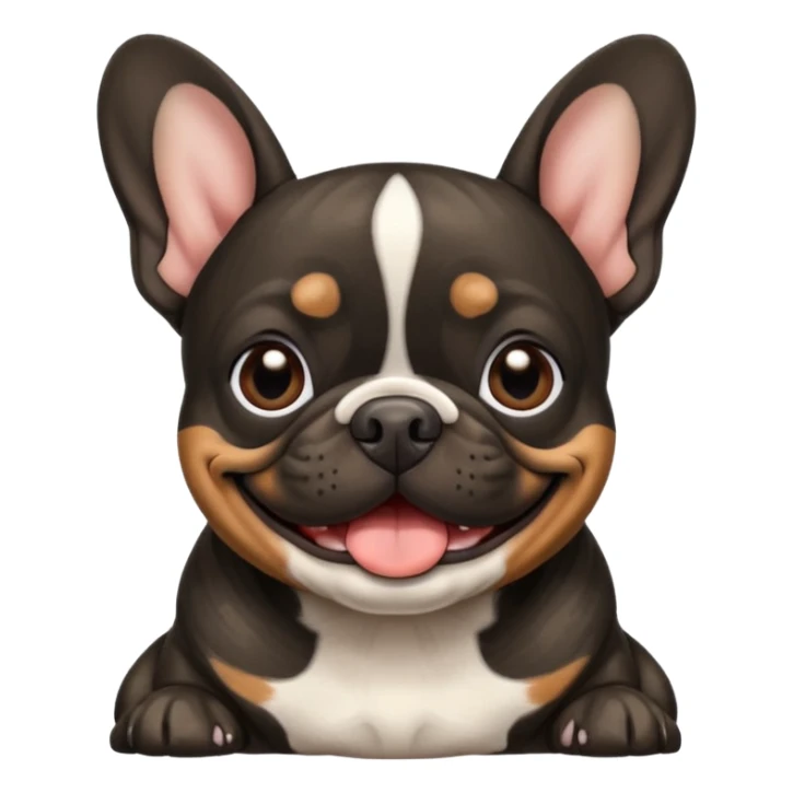 black brindle french bulldog smiling sticker