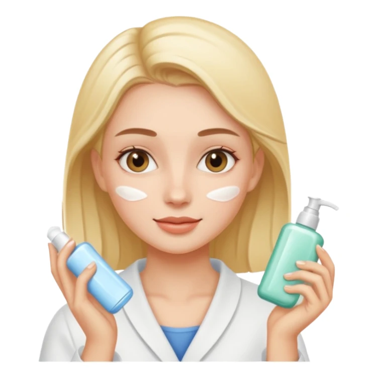 Girl doind skin care  sticker