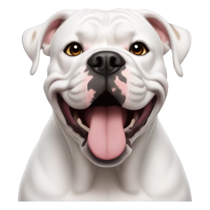 American bulldogs funny face sticker