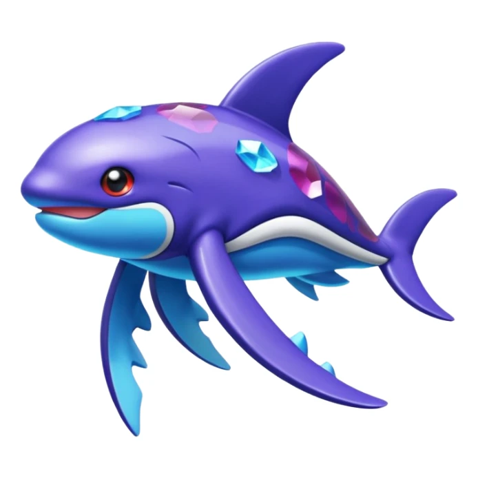 Pokemon legendary purple and cian crystal kyogre sticker