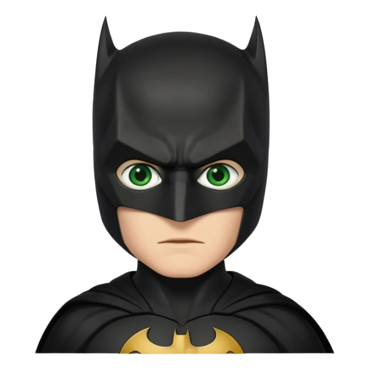 Batman con traje del caballero oscuro, con los ojos verdes, solamente los ojos, el traje NO lo hagas verde sticker