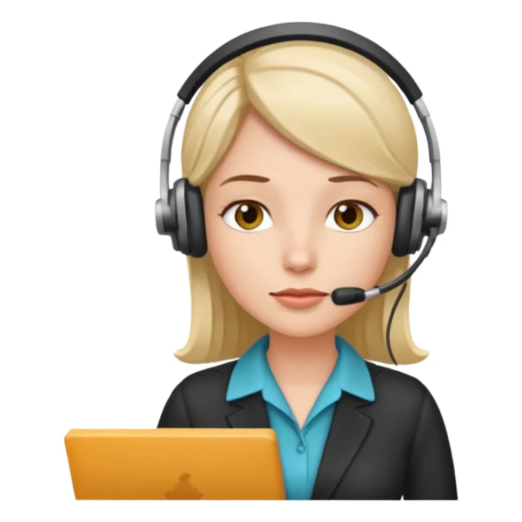 receptionist thinking sticker