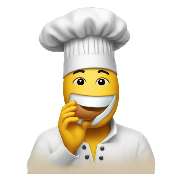 emoji blowing kiss with a chef’s hat  sticker