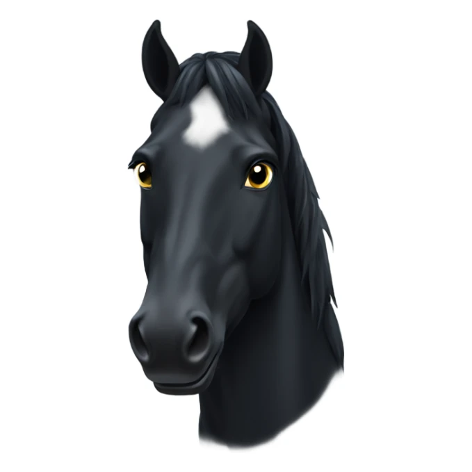 Black horse with white spot on forehead sticker