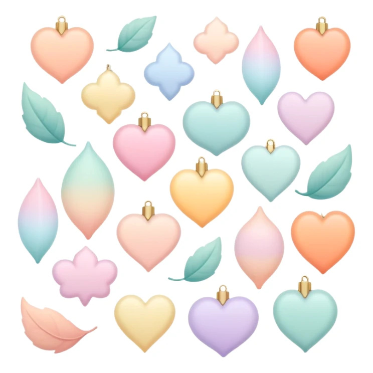  ethereal Romantic warm-colored pastel lush decorations sticker