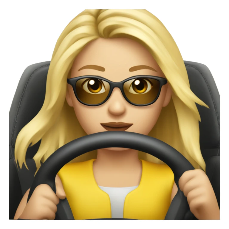 Blond cool girl driving a ferrari sticker