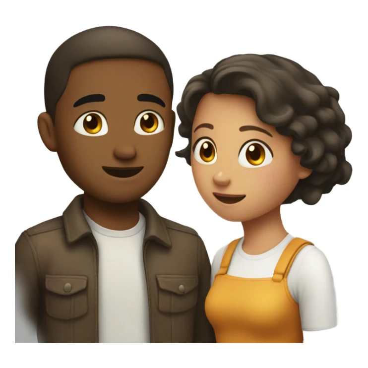 girl saying i love you to guy sticker