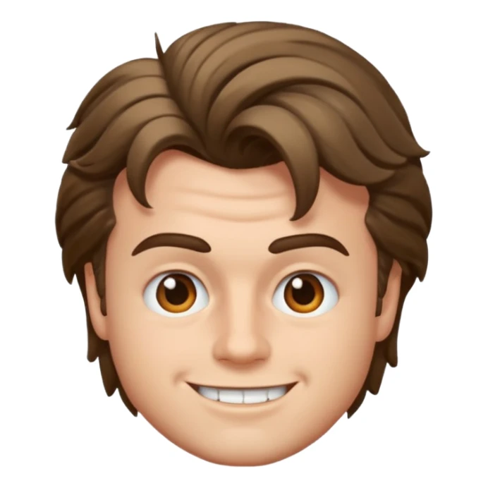 Steve harrington emoji with much hair and more expressful eyebrows sticker