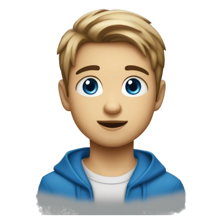 Niño rubio con los ojos azules sticker