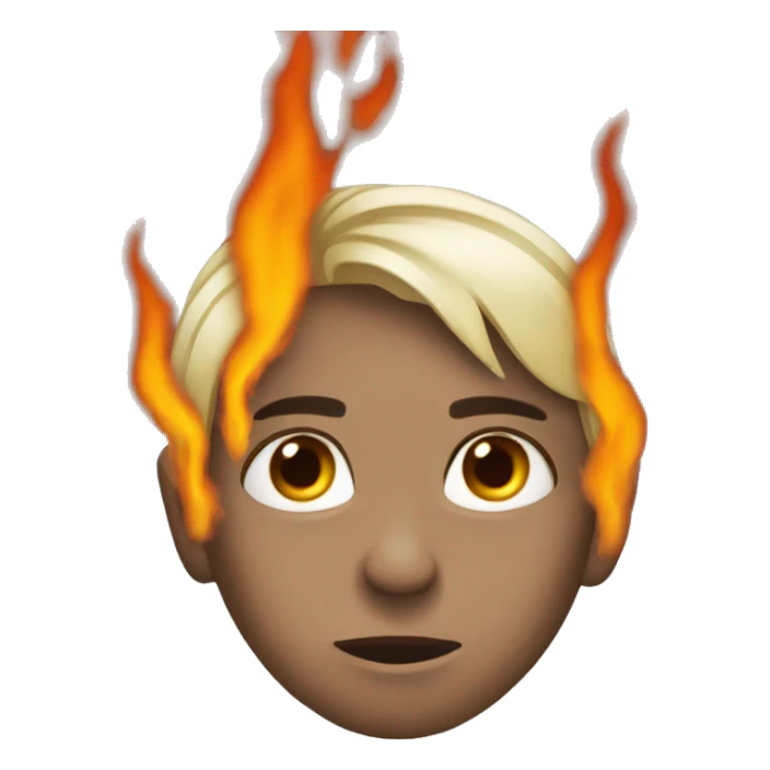 Cara con ojos de fuego  sticker