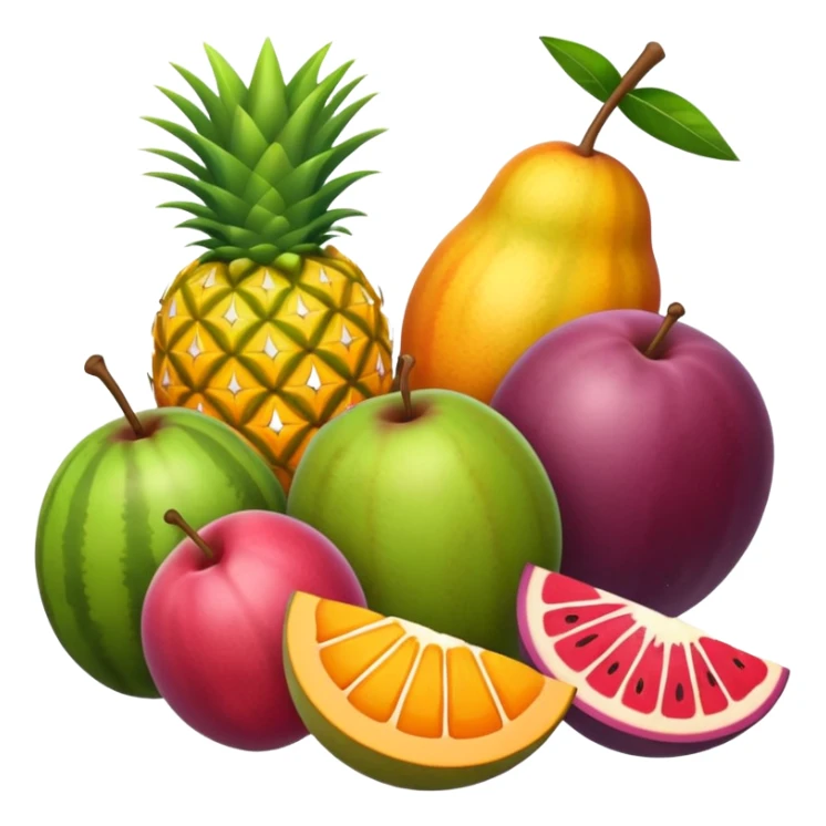 tropical fruits together  sticker