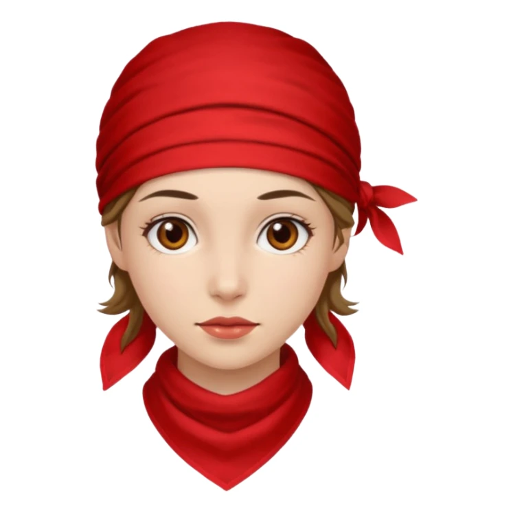 woman with wearing red bandana sticker