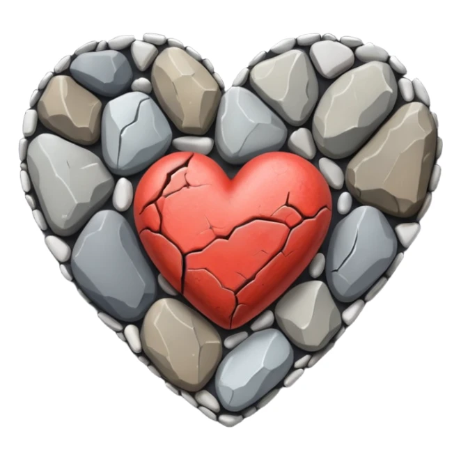 A heart of stones sticker