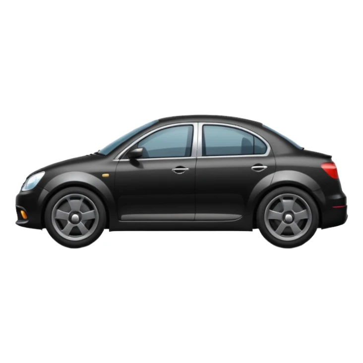 com puxadores das portas pretos e rodas com jantes cinzentas  sticker