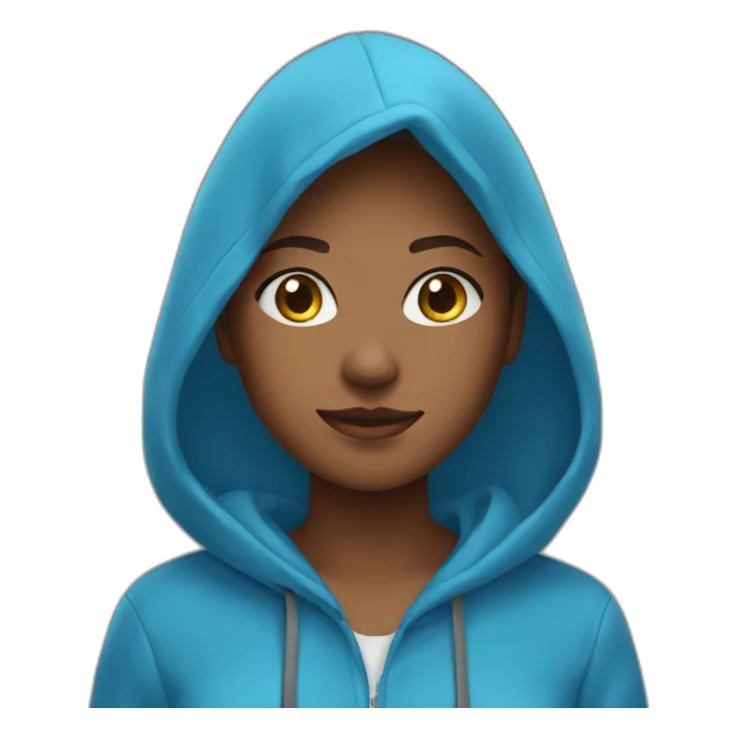 Girl in blue hoodie sticker