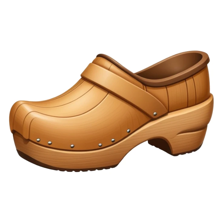 simple wooden traditional minimal clog  sticker