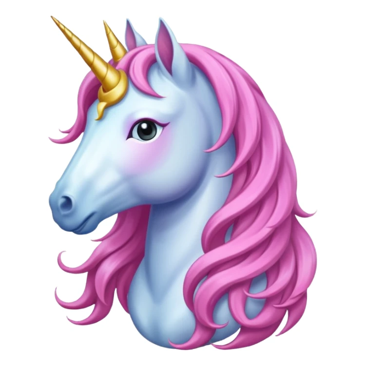 unicorn with long hair female sticker