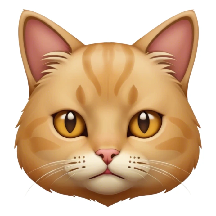 sad face of cat  sticker