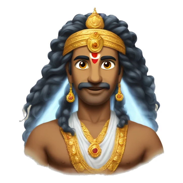 Vishnu with vaishnva thilak on his forehead  sticker