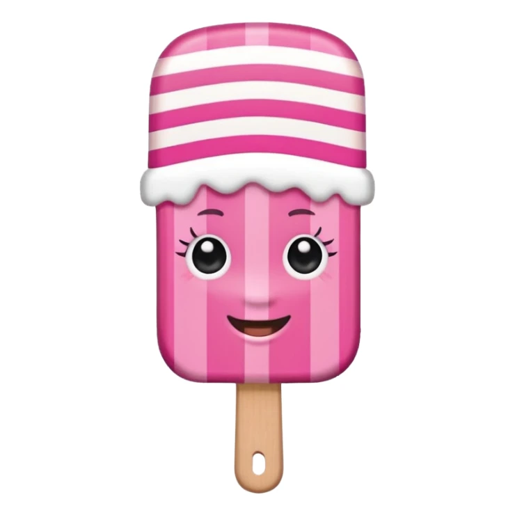 monochrome popsicle with eyes and headband wearing sticker