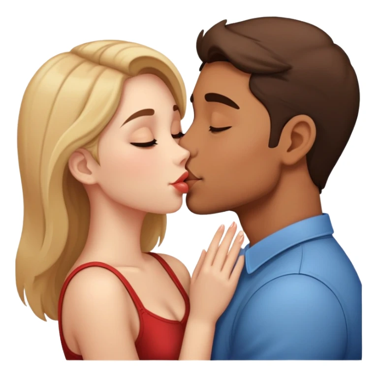 Guy kissing girl sticker