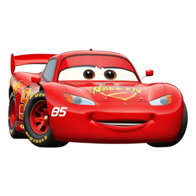 lightning mcqueen with number 95 and look like in film sticker