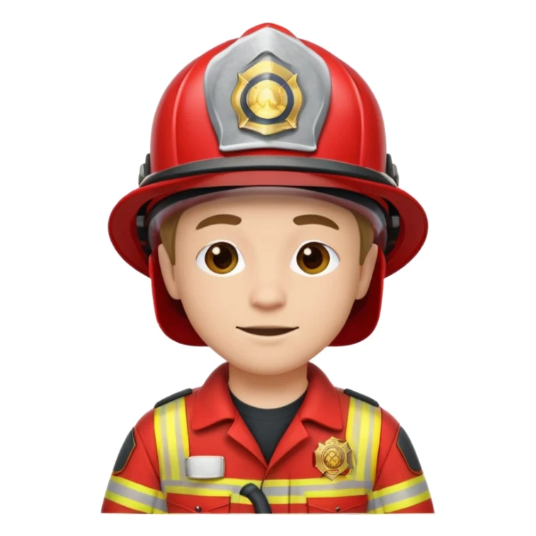 firefighter, red outfit sticker