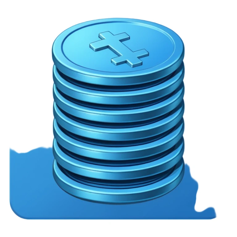 blue coins credit pack sticker