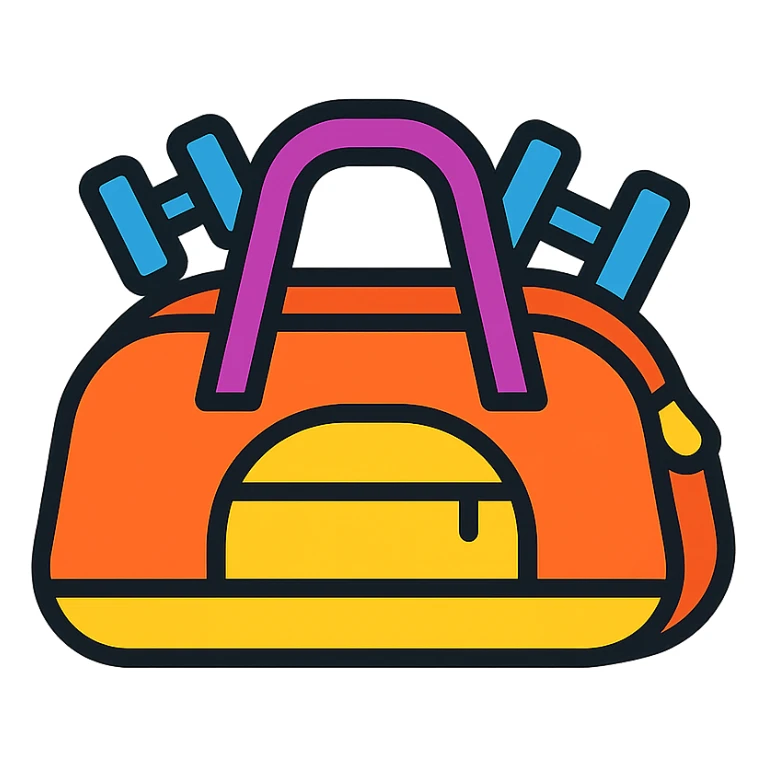 sportbag is full of dumbbells sticker