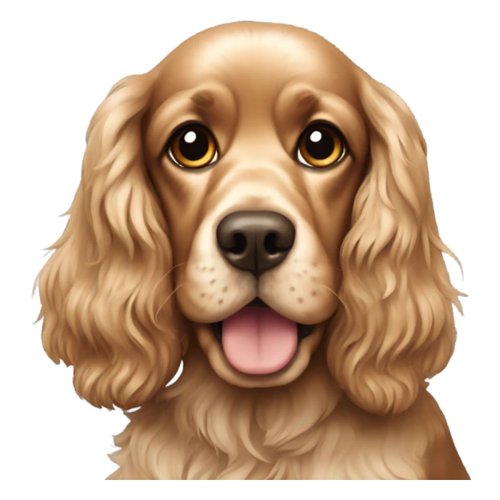 sitting cocker spaniel sticker