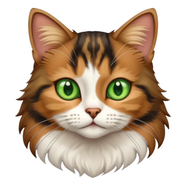a young female brown and black tabby cat, sticker