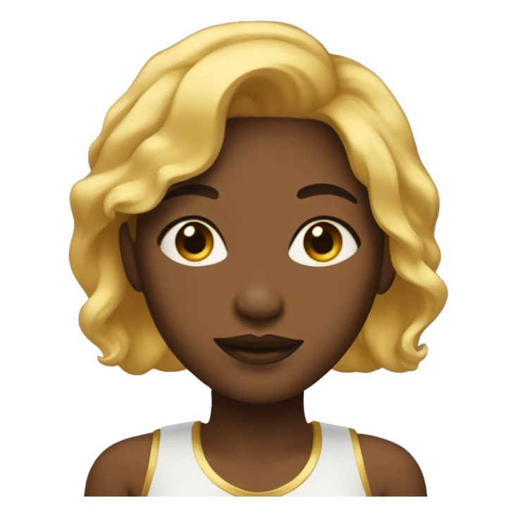 Black woman with gold hair sticker