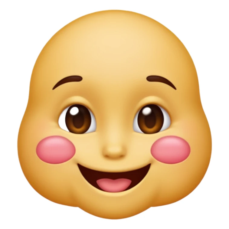 A single emoji that's feeling extreme happiness. Blushing and feeling in love. Grinning and smiling and making a kissy face. Something sweet and perfect to send to someone you love. Not a familiar love something deep and profound. Something unique. sticker