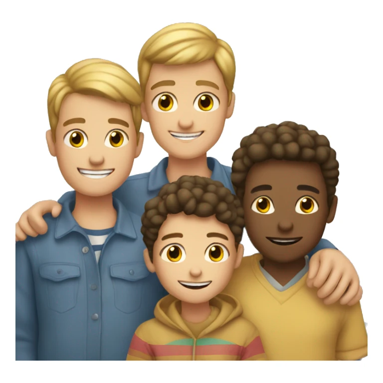Cute boy with gay family sticker