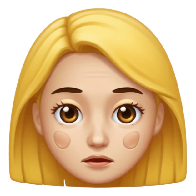 pimple faced woman sticker