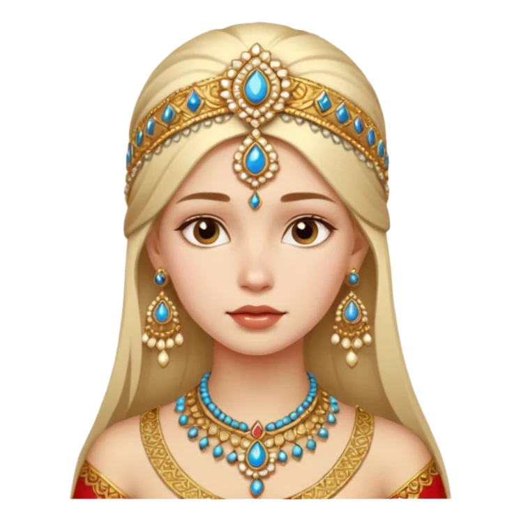 Russian girl in Indian jewellery sticker