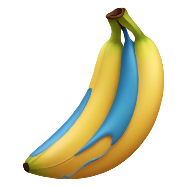 Create a blue banana emoji sticker