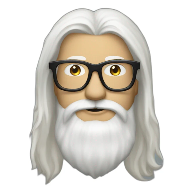 douglas gayeton - white long hair beard black glasses camera sticker